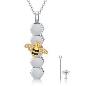 Honey Comb Bee Urn Necklace